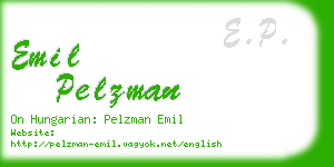 emil pelzman business card